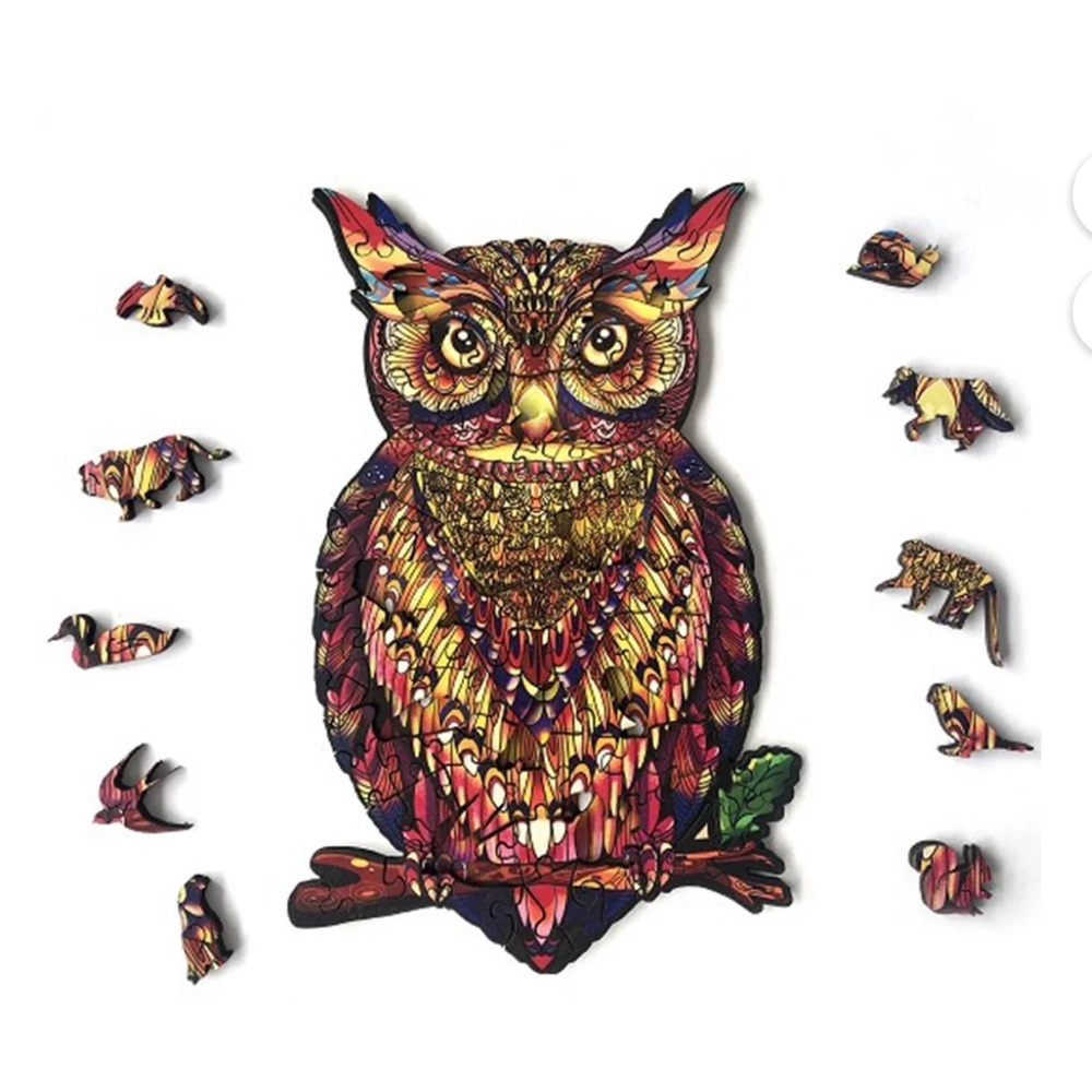 Owl Rare 3-D brain Wooden jigsaw puzzle new unopened